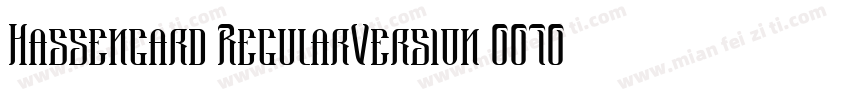 Hassengard RegularVersion 001000字体转换